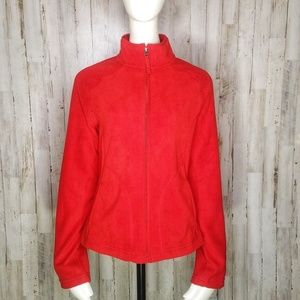 Merona | Red Fleece Full Zip Jacket